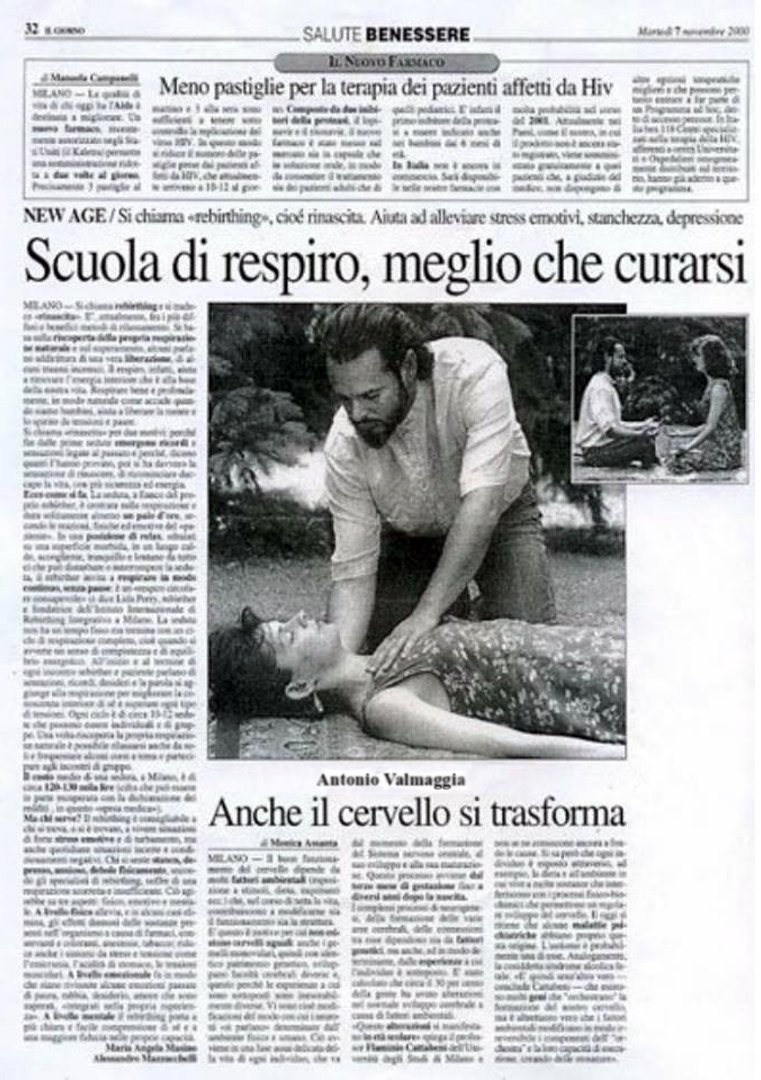 Articolo del Corriere della Sera su Antonio Valmaggia